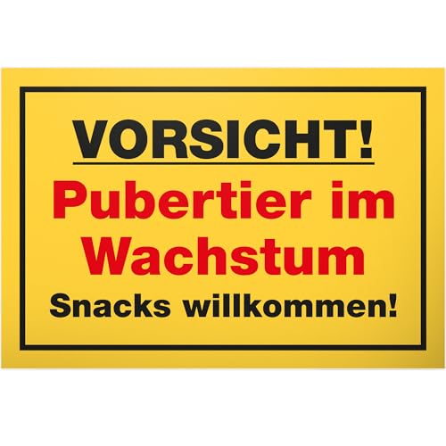 DankeDir! Pubertier - Kunststoff Schild 30 x 20 cm - Geschenkidee Teenager Spruch Zimmer Türschild Jungen & Mädchen Jugendzimmer - Dekoration Deko Geschenk Idee Jugendliche Tür Deko Geburtstag von DankeDir!