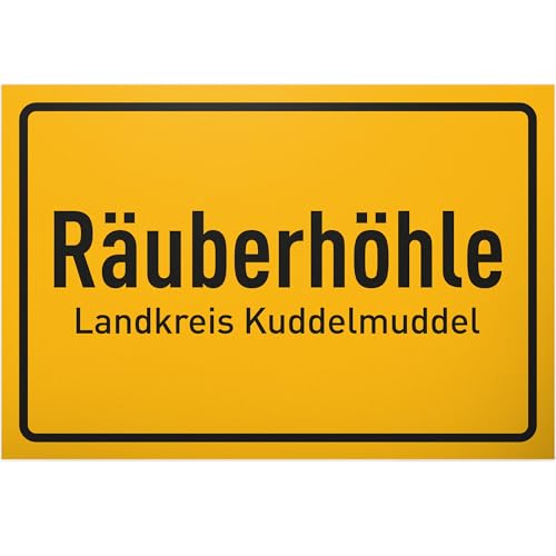 DankeDir! Räuberhöhle - Schild 30 x 20 cm - Geburtstagsgeschenk lustiger Spruch Karte Spruchschild Wanddeko Türschild - Kollegen Freunde Geschenkidee Partydeko Party Geschenk Deko von DankeDir!