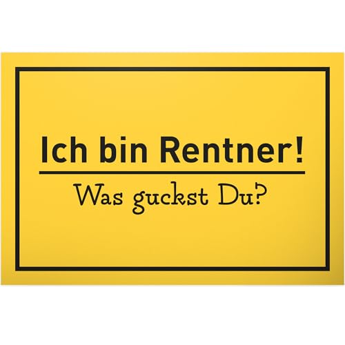 DankeDir! Rentner - Was Guckst Du - Schild - Verabschiedung Geschenkidee Deko Pensionierung Karte Abschied Party - Rentner Ruhestand Renteneintritt Frauen & Männer Kollege Geschenk Rente von DankeDir!