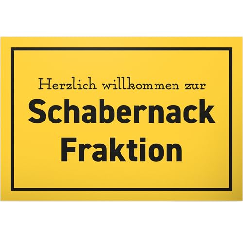 DankeDir! Schabernack Fraktion - 30 x 20 cm Schild - Geschenkidee Geschenk Party Deko Partydeko Kollegen Freunde - Wanddeko Türschild lustiger Spruch Spruchschild Geburtstagsgeschenk von DankeDir!