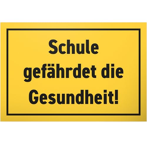 DankeDir! Schule - Schild 30 x 20 cm - Geschenk Schüler Idee Zimmer Deko Jugendliche Tür Deko Geburtstag - Türschild Zimmer Geschenkidee Jungen & Mädchen Spruch Kinderzimmer von DankeDir!