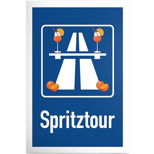 DankeDir! Spritztour Spritz - Schild 30 x 20 cm - Alkohol Requiste Photo Booth Geschenk Party JGA - Geburtstagsdeko Partydeko Geschenkidee lustiger Spruch Geburtstagsgeschenk von DankeDir!