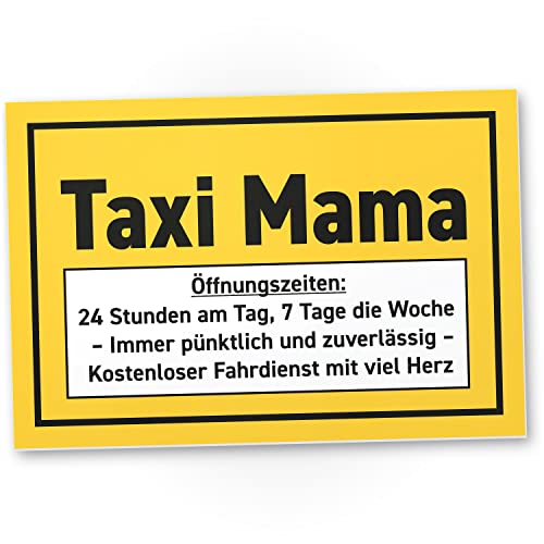 DankeDir! Taxi Mama - Schild 30 x 20 cm - Geschenkidee Glückwunschkarte Geburtstag Muttertagsgeschenk Karte - Muttertag Geschenk Mutter Geburtstagsgeschenk von DankeDir!