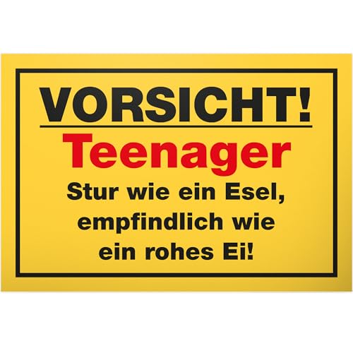 DankeDir! Teenager - Kunststoff Schild 30 x 20 cm - Geschenkidee Teenie Spruch Zimmer Türschild Jungen & Mädchen Jugendzimmer - Dekoration Deko Geschenk Idee Jugendliche Tür Deko Geburtstag von DankeDir!