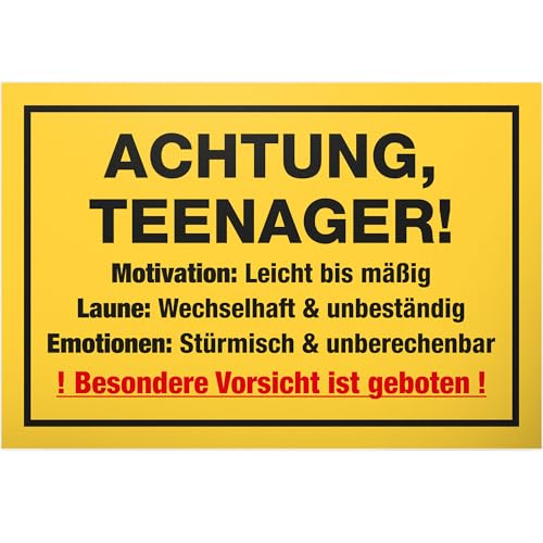 DankeDir! Teenager Motivation - Schild 30 x 20 cm - Geschenkidee Jungen & Mädchen Türschild Teenager Zimmer Spruch - Geschenk Idee Geburtstag Zimmer Deko Jugendliche Tür Deko Dekoration von DankeDir!