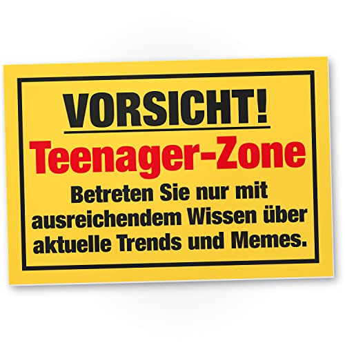 DankeDir! Teenager Zone - Schild 30 x 20 cm - Geschenkidee Jungen & Mädchen Jugendzimmer Türschild Spruch Zimmer - Dekoration Geburtstag Geschenk Idee Zimmer Deko Tür Deko Jugendliche von DankeDir!