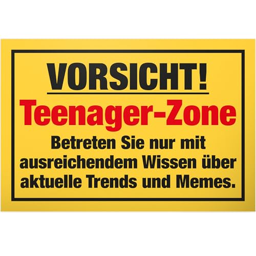 DankeDir! Teenager Zone - Schild 30 x 20 cm - Geschenkidee Jungen & Mädchen Jugendzimmer Türschild Spruch Zimmer - Dekoration Geburtstag Geschenk Idee Zimmer Deko Tür Deko Jugendliche von DankeDir!