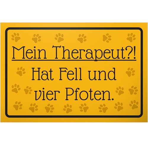 DankeDir! Therpeut Fell Pfoten Hund - 30 x 20 cm Schild - Geschenk Hundebesitzer Geburtstagsgeschenk Geburtstag Frauen Freundin - Geburtstagskarte Geschenkidee Hundeliebhaber von DankeDir!