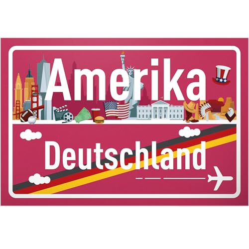 DankeDir! USA Amerika Deutschland Ortsschild - Schild 30 x 20 cm - Geschenk Idee Gutschein Reise Urlaub Reisegutschein Geldgeschenk Abschiedskarte Geschenkidee Deko Karte DankeDir! USA Amerika Deutschland Ortsschild - Schild 30 x 20 cm - Geschenk Idee Gutschein Reise Urlaub Reisegutschein Geldgeschenk Abschiedskarte Geschenkidee Deko Karte von DankeDir!