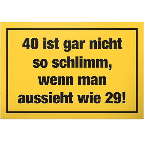 DankeDir! Vierzig nicht so schlimm - Schild 30 x 20 cm - Geburtstagsdeko Geburtstagskarte Geschenkidee Partydeko - 40. Geburtstag Geburtstagsgeschenk 40er Frauen Geschenk Freundin 40 Jahre DankeDir! Vierzig nicht so schlimm - Schild 30 x 20 cm - Geburtstagsdeko Geburtstagskarte Geschenkidee Partydeko - 40. Geburtstag Geburtstagsgeschenk 40er Frauen Geschenk Freundin 40 Jahre von DankeDir!