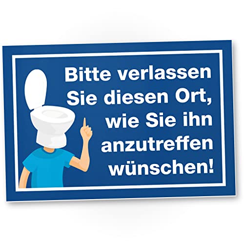 DankeDir! WC - Schild 30 x 20 cm - Herren Türschild Gäste WC witzig Gästetoilette Wand Deko - Kloschild Klo Schild Toilette WC Schild zum aufhängen lustig Toilettenschild von DankeDir!