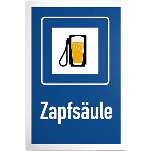 DankeDir! Zapfsäule (Biersäule) - Schild 30 x 20 cm - Männer Party JGA lustiger Spruch für ihn Geschenk - Partydeko Geburtstagskgeschenk Geburtstagsdeko Geschenkidee Alkohol von DankeDir!