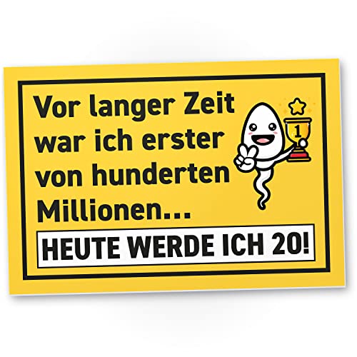 DankeDir! Zwanzig - Schild 30 x 20 cm - Geschenkidee Partydeko Geburtstagskarte Geburtstagsdeko - Geschenk Freund 20. Geburtstag 20er Geburtstagsgeschenk Männer 20 Jahre von DankeDir!