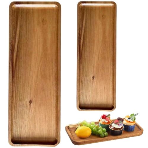2 Teile/Satz Bambus Tablett Japanische Holz Kaffee Tablett Lebensmittel Tasse Tabletts Holz Serviertablett Für Untersetzer, Tee, Kaffee, Kuchen Küche Versorgung von Danlai