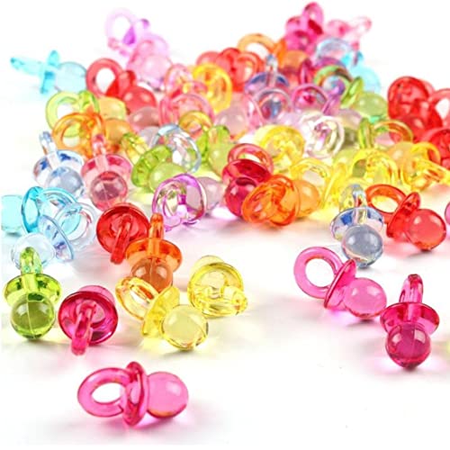 50 Stücke Mini Acryl Baby Schnuller Für Baby Dusche Dekorationen Tisch Scatter Party Gefälligkeiten Dekoration Zufällige Farbe von Danlai