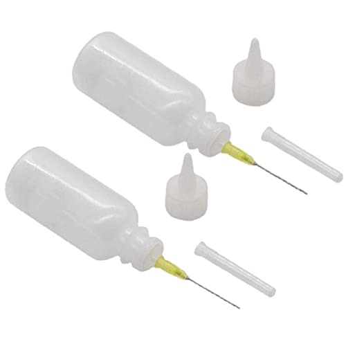 Danlai 2 Stücke Applikator Flaschen Präzision Nadelspitze Kleber Troppfespender 100ml Flasche Nadel Flussalkohol Öl Dispenser Hand Flaschenreiniger von Danlai
