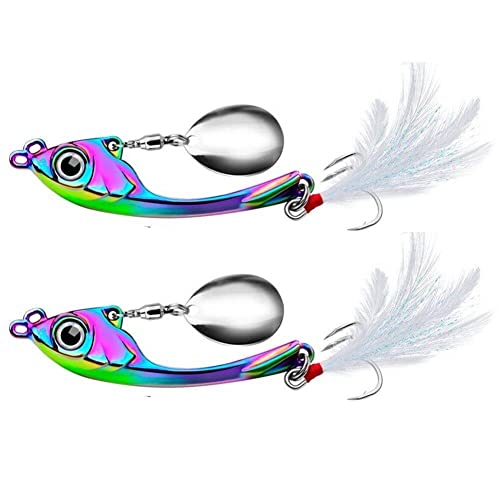 Danlai Fischerei Köder Spinnerbait, 2 Stcs Fischereiköder Spinner Köder Kit Metall Spinnerbait Jigs Für Basspike Forellenlachs von Danlai