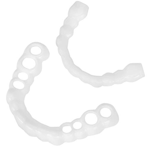 Danlai Instant-zahnersatz 1 Paar Bequeme Falsche Zähne Oberes Lächeln Fit Flex Zähne Passt Gefälschte Zahnabdeckung Praktische Zähne Whitening Tool von Danlai