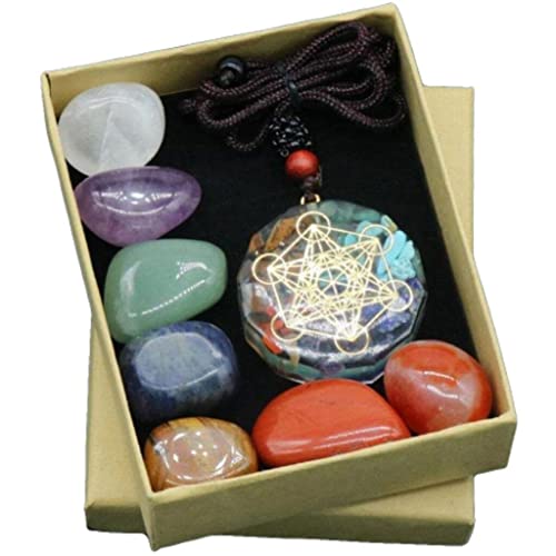 Natural Crystal Chakras Stone Meditation Reiki 7 Chakra Yoga Stone Set Sammlung Geschenke Box von Danlai