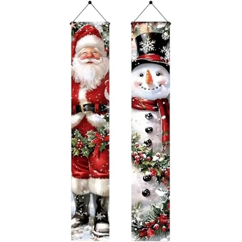 Frohe Weihnachten-banner Für Innen-/außendekoration, 2 Stück „frohes Neues Jahr“-weihnachtsbanner Für Wandtür, Fotoautomaten-hintergrunddekoration von Danlai
