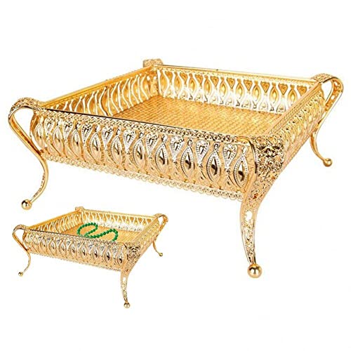 Golden Obst Tablett Vintage Obstteller Multifunktion Snack Storage Teller Metall Fruchtschale Wohnkultur Golden Obst Tablett Vintage Obstteller Multifunktion Snack Storage Teller Metall Fruchtschale Wohnkultur von Danlai