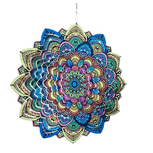 Mandala Blütenwindspinner Edelstahl 3D Wind Spinner Für Innengartengartendekoration Handwerk Ornamente von Danlai