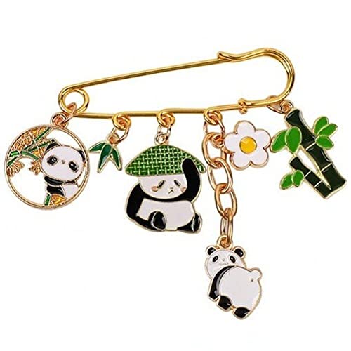 Niedliche Panda Brosche Legierung Lappel Pin Ästhetik Cartoon Tier Pin Mode Quastenkette Brosche Stifte Elegantes Kleidungszubehör Accessoire von Danlai