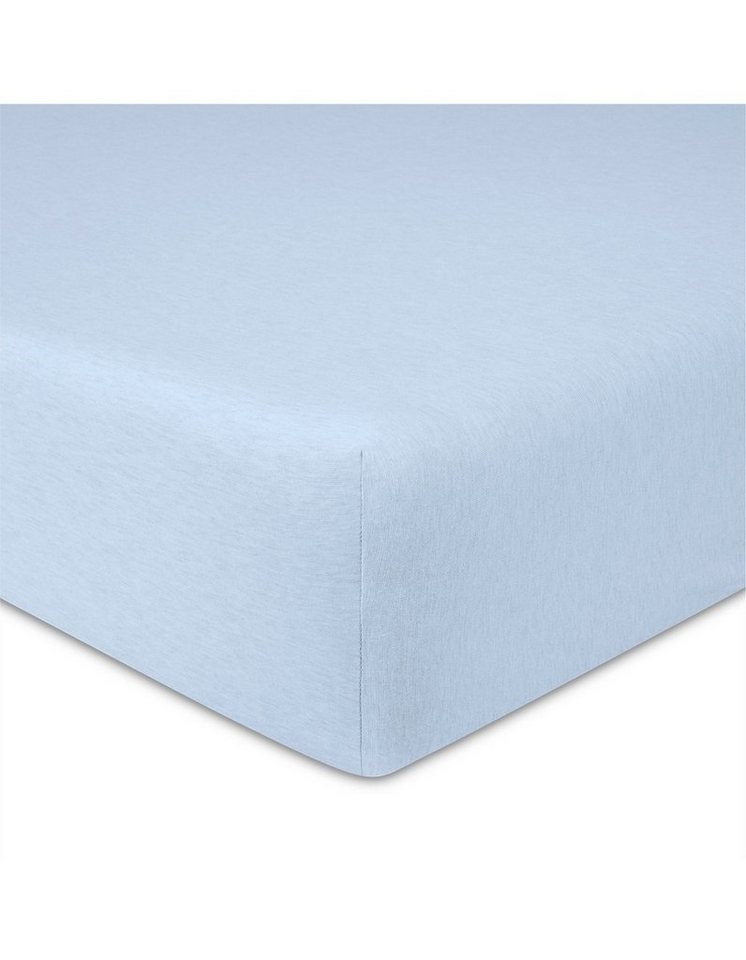Spannbettlaken 2er-Set spannbettlaken hellblau, passend für 120x60cm/140x70cm, Dannenfelser, 100% Baumwolle von Dannenfelser