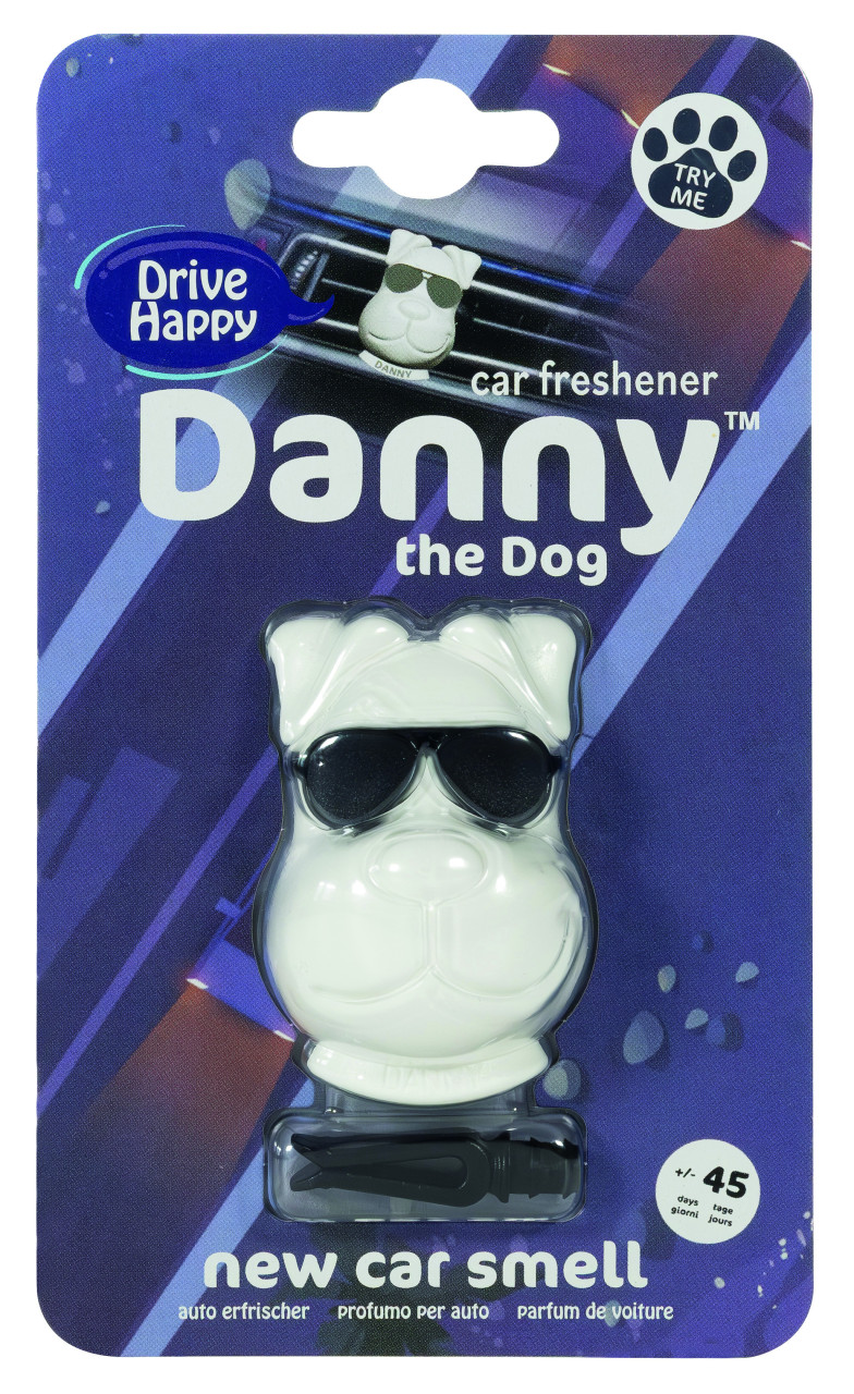 Danny the Dog Lufterfrischer Clip New Car Smell weiß von Danny the Dog