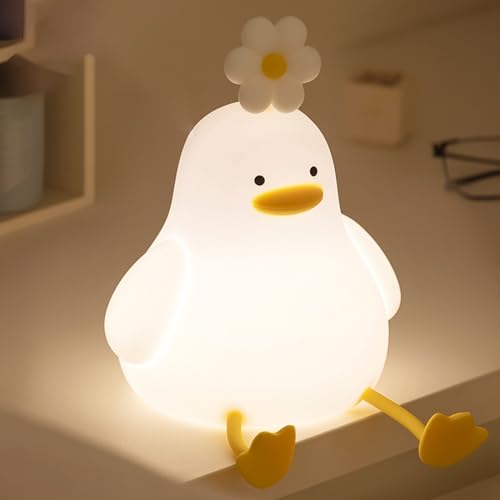 Danolt Enten Lampe, Enten Nachtlampe Kinder mit Timer, Dimmbare Nachtlicht Silikon, Nachttischlampe Kinder von Danolt