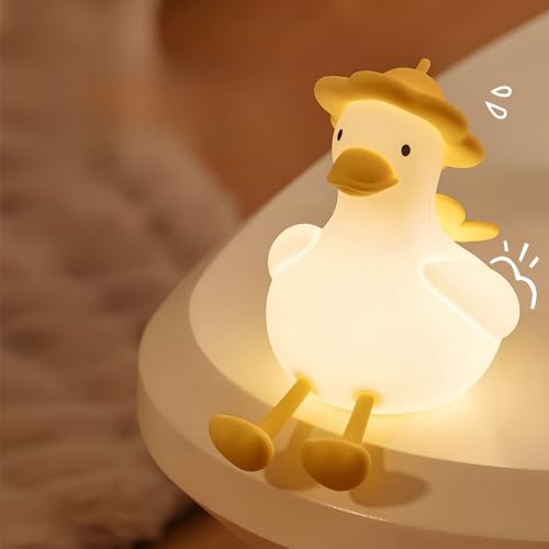 Danolt Ente Nachtlicht Dimmbar Kinder Stilllicht Warmes Licht Silikon Enten Lampe von Danolt