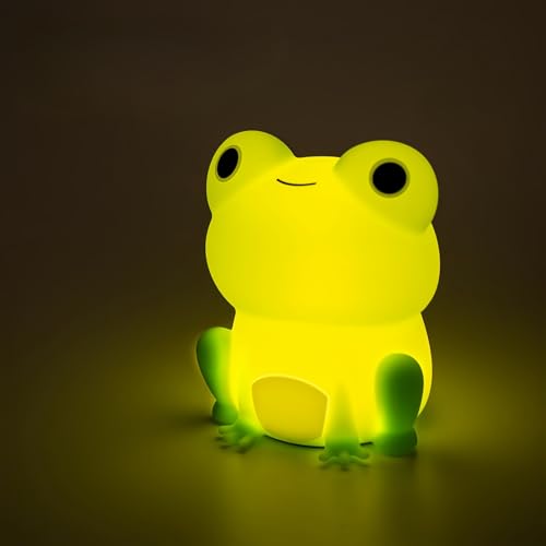 Danolt Frosch Nachtlicht Kinder, Frosch Nachtlicht Dimmbar Silikon Froschlampe von Danolt