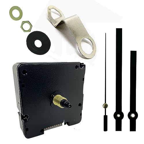 Ersatz-Quarz-Uhrwerk HD-1688 Sheng Bang, funkgesteuert, UK-MSF, automatisches Atom-Uhrwerk, batteriebetrieben, für Wanduhren (5, 119 mm, schwarzes Metall) von Dans Clock Shop