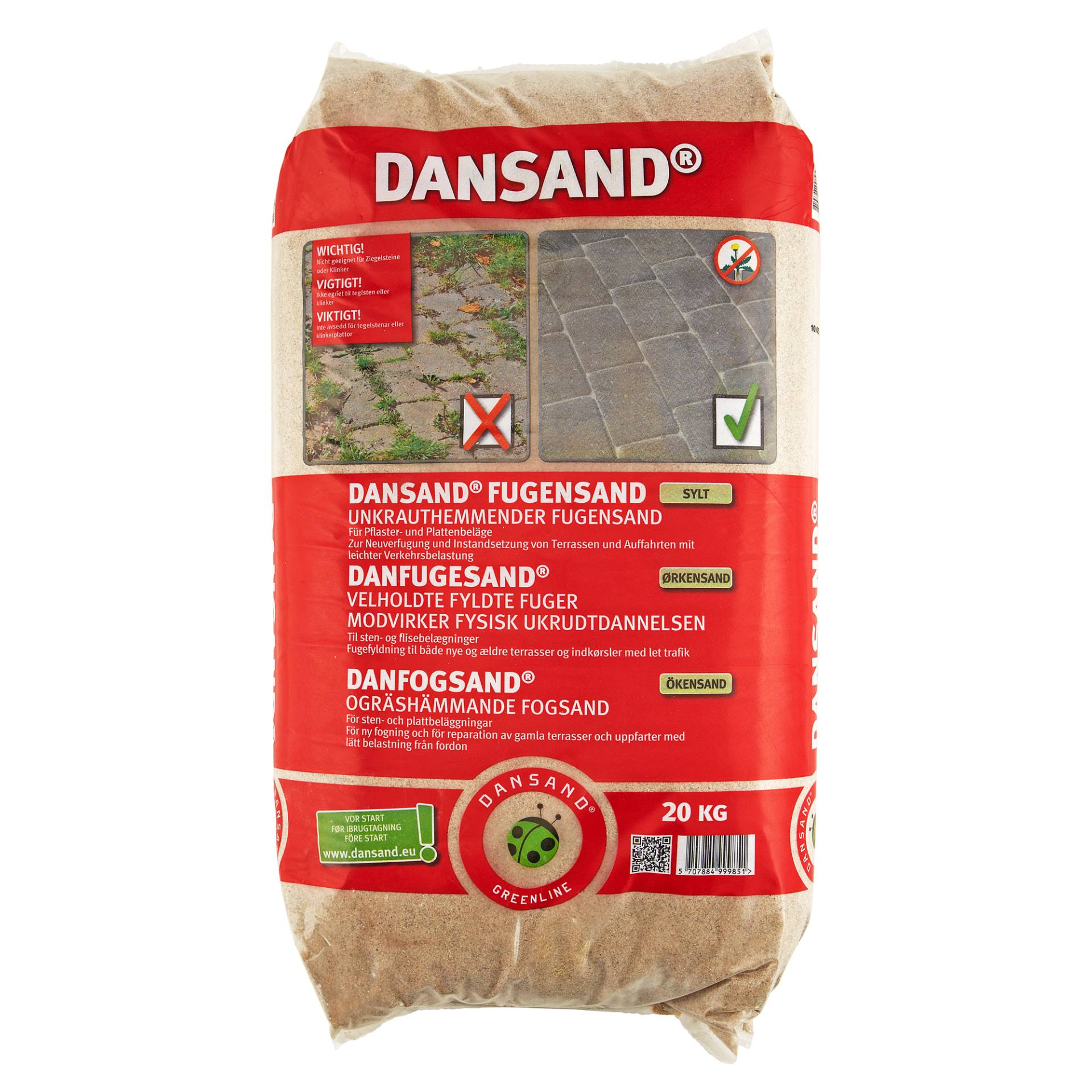 Dansand Fugensand 'Sylt' natur 0-1,5 mm 20 kg von Dansand