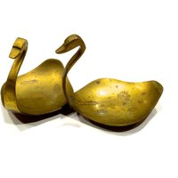 2 Messing Gänse Kerzenhalter - Engel Home Decor | 14-E2-00006549 von DansandAdiHomeDecor