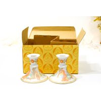 Vintage 1982 - Seltene Linke Weihnachtskrippe Kerzenhalter in Box The Christopher Collection Wohnkultur Sku 25-B-00011668 von DansandAdiHomeDecor