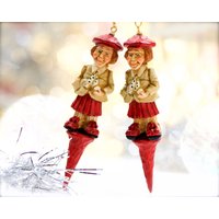 Vintage 2 Stück - Harz-Eiszapfen-Ornamente Figur Feiertag, Weihnachten, Weihnachten Sku 30-410-00032985 von DansandAdiHomeDecor