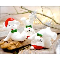 Vintage 3Tlg - Japan Keramikweihnachts Purzelbärfiguren Urlaub, Weihnachten, Xmas Sku 24-D-00032842 von DansandAdiHomeDecor