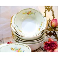 Vintage 4stk Doppel-Griffschalen - Emico Japan Ej1 Blumensprays Gittercreme Spares Sku 33-C-00032591 von DansandAdiHomeDecor