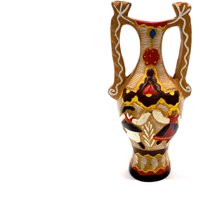 Vintage Bunte Keramikvase - Handbemalte Vase Sku 24-B-00010456 von DansandAdiHomeDecor