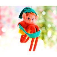 Vintage Filz-Elfen-Pixie-Knieumarmungs-Weihnachtsschmuck - Feiertage Sku 15-A2-00033519 von DansandAdiHomeDecor