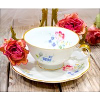 Vintage Hutschenreuther Selb Bavaria Teetasse Und Untertasse Set - Abt Paul Muller Deutschland Ersatz, Sammeln Sku 32-C-00032640 von DansandAdiHomeDecor