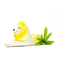 Vintage Keramik Löwe Figur - Kinderzimmer Handgefertigt Handbemalt Geschenkidee Sku 24-C-00013301 von DansandAdiHomeDecor