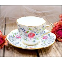 Vintage Rosina Teetasse Und Untertasse Set - 4483A England Handgemalt Ersatz, Sammeln, Ausstellen Sku 38-D-00032671 von DansandAdiHomeDecor