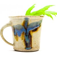 Vintage Signierte Studio Keramik Tasse Von Rob Grimes - Steingut "Praise God Rob" Handarbeit Sku 22-B-00032248 von DansandAdiHomeDecor