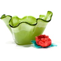 Vintage Taschentuch-Schale - Vase Poland Grüne Tase On Sku 22-C-00011924 von DansandAdiHomeDecor