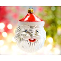 Vintage Westdeutschland Weihnachtsmann-Glasornament - Feiertag, Weihnachten, Weihnachten Merkur-Ornament Hergestellt in Deutschland Sku von DansandAdiHomeDecor