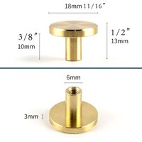 4 Stück 18mm 11/16 "Große Kappe Aus Massivem Messing Schrauben Posts Für Leder Möbelgriffe Schublade Zieht Hardware Chicago Screw von Dansupplies