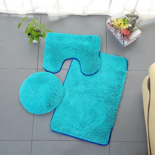 Dantazz Badematten Badteppiche Set 3 Teilig Weich Flauschig Badvorleger Toilettenmatte Waschbar Toilettensitz Dreiteiliges Rutschfeste WC Garnitur Badezimmerteppich WC Vorleger Set (Hellblau, onesize) Dantazz Badematten Badteppiche Set 3 Teilig Weich Flauschig Badvorleger Toilettenmatte Waschbar Toilettensitz Dreiteiliges Rutschfeste WC Garnitur Badezimmerteppich WC Vorleger Set (Hellblau, onesize) von Dantazz