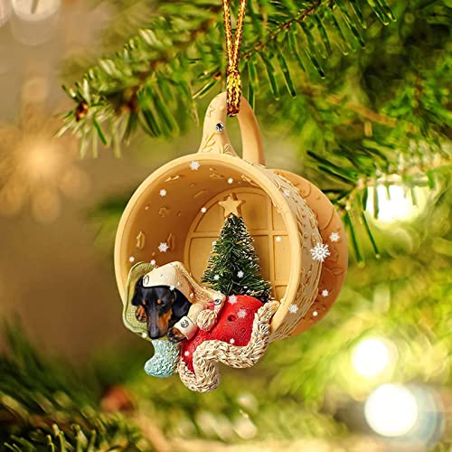 Dantazz Weihnachtsschmuck Weihnachten Katze Eichhörnchen Ornament Acryl Tier-Figur Hängende Dekoration Weihnachtsbaum Ornament Christbaumschmuck Weihnachtsanhänger Weihnachten Deko (J6, OneSize) von Dantazz